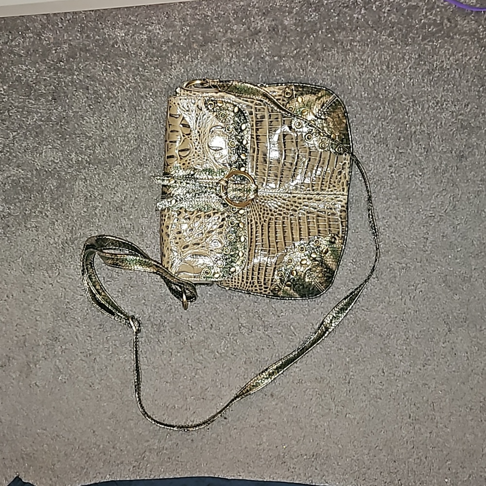 Reptile print crossbody bag